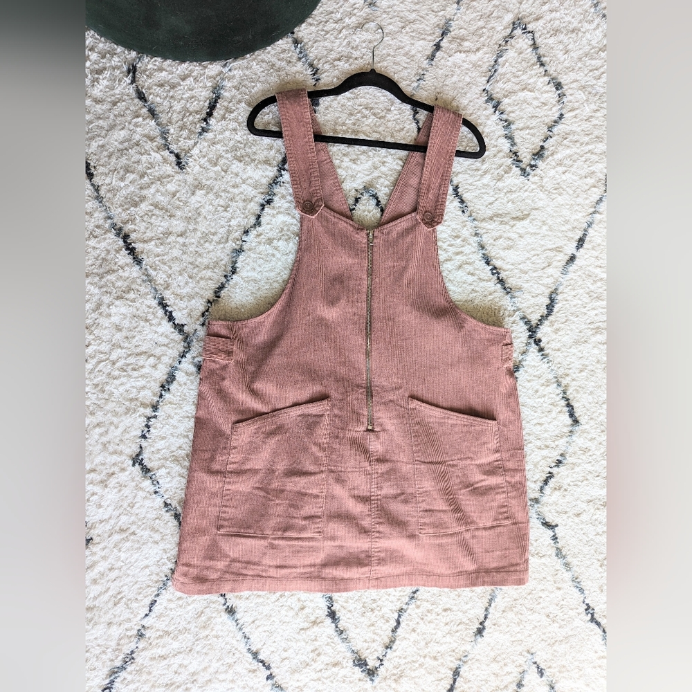 Pink Wild Fable Corduroy Overall Dress, size 1X